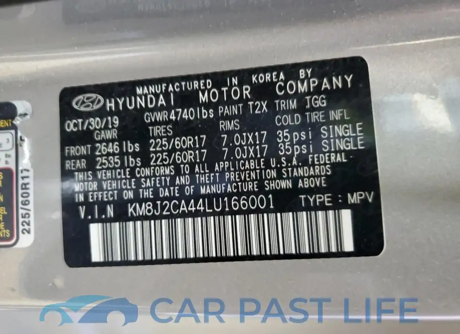 KM8J2CA44LU166001# 13