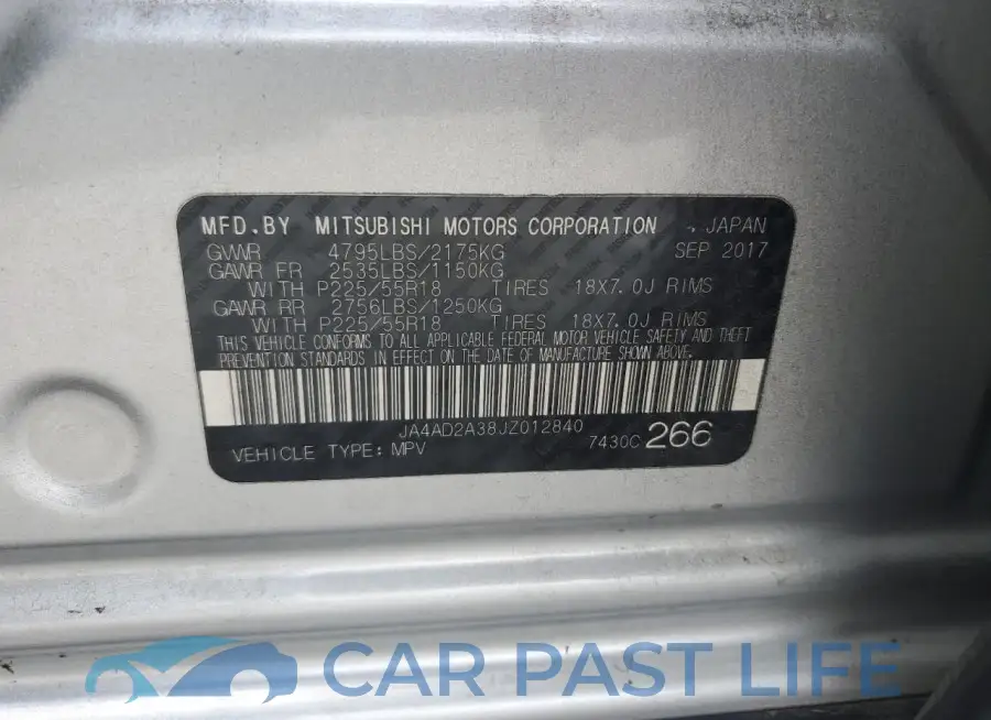 JA4AD2A38JZ012840# 13