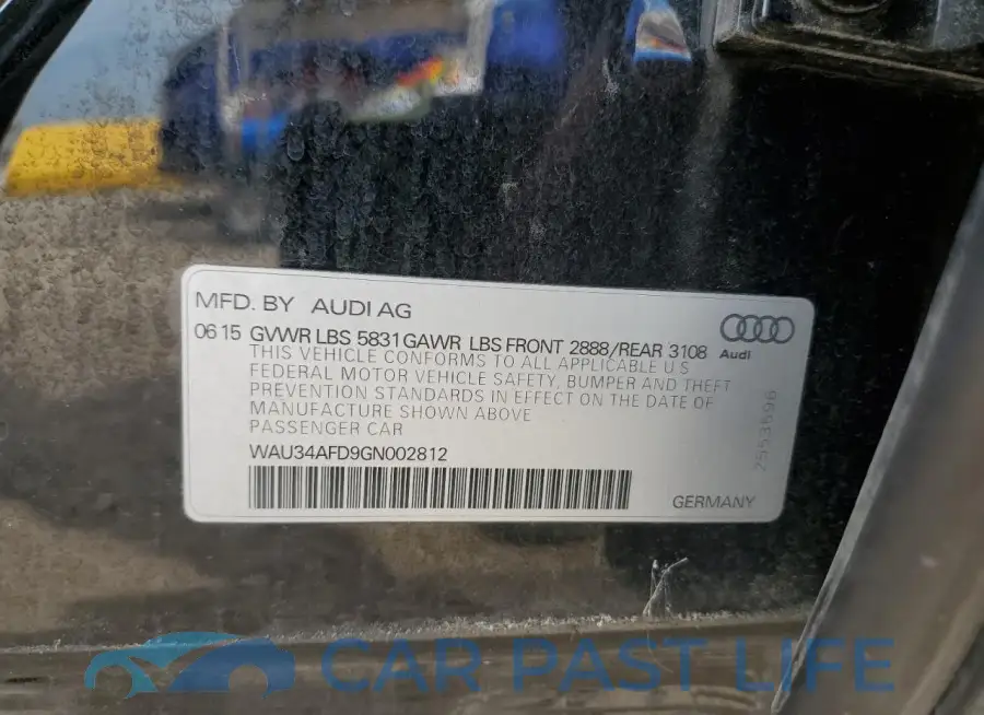 WAU34AFD9GN002812# 13