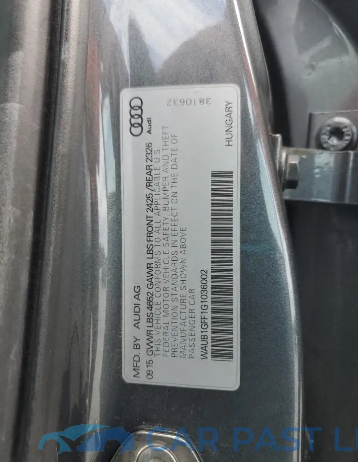 WAUB1GFF1G1036002# 12