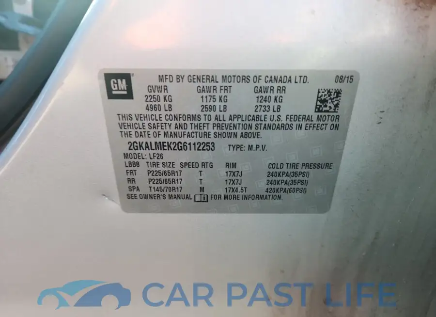 2GKALMEK2G6112253# 13