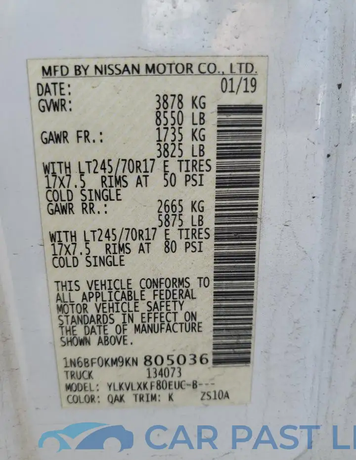 1N6BF0KM9KN805036# 13