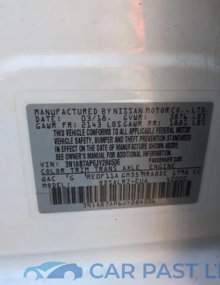 3N1AB7AP6JY284506# 13