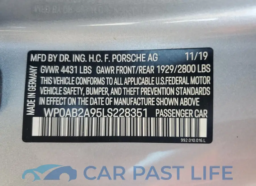 WP0AB2A95LS228351# 12