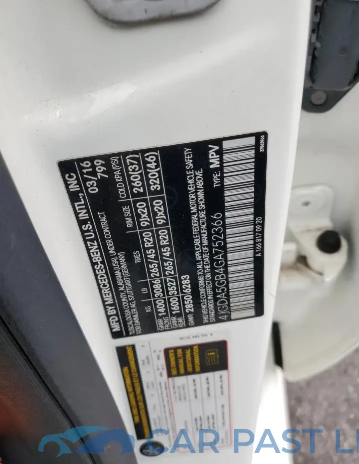 4JGDA5GB4GA752366# 13