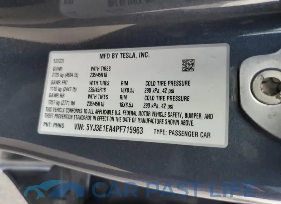 5YJ3E1EA4PF715963# 13