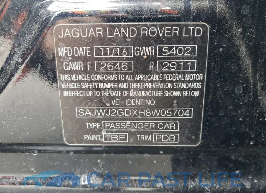 SAJWJ2GDXH8W05704# 12