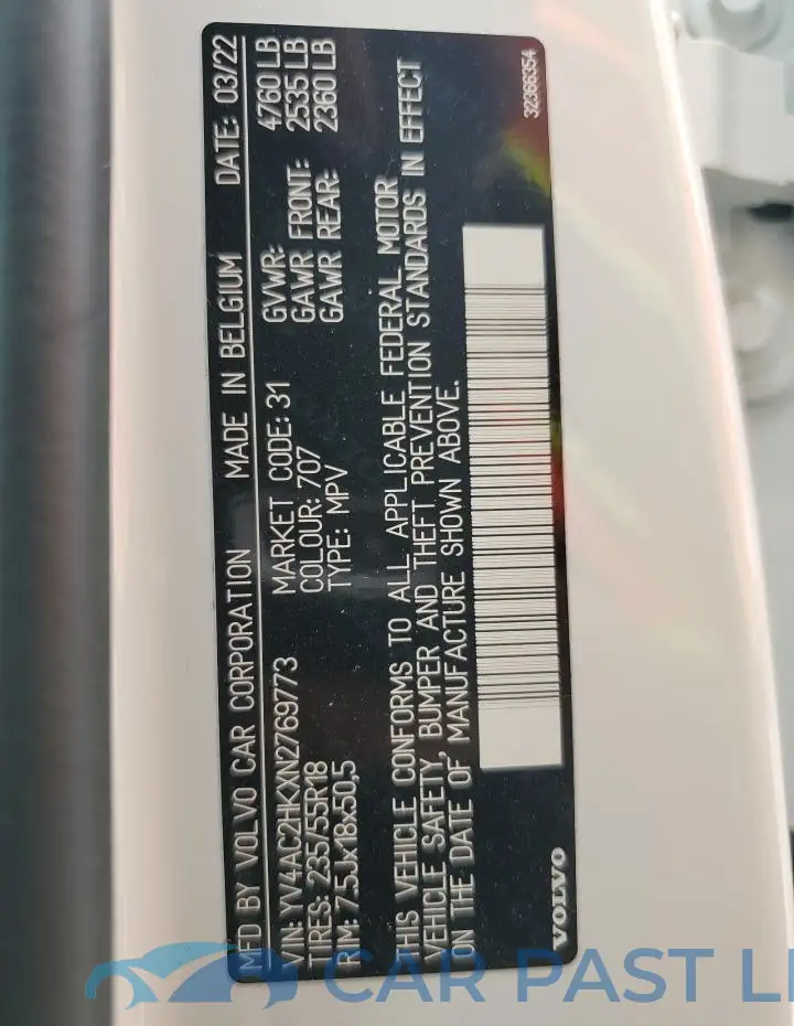 YV4AC2HKXN2769773# 13