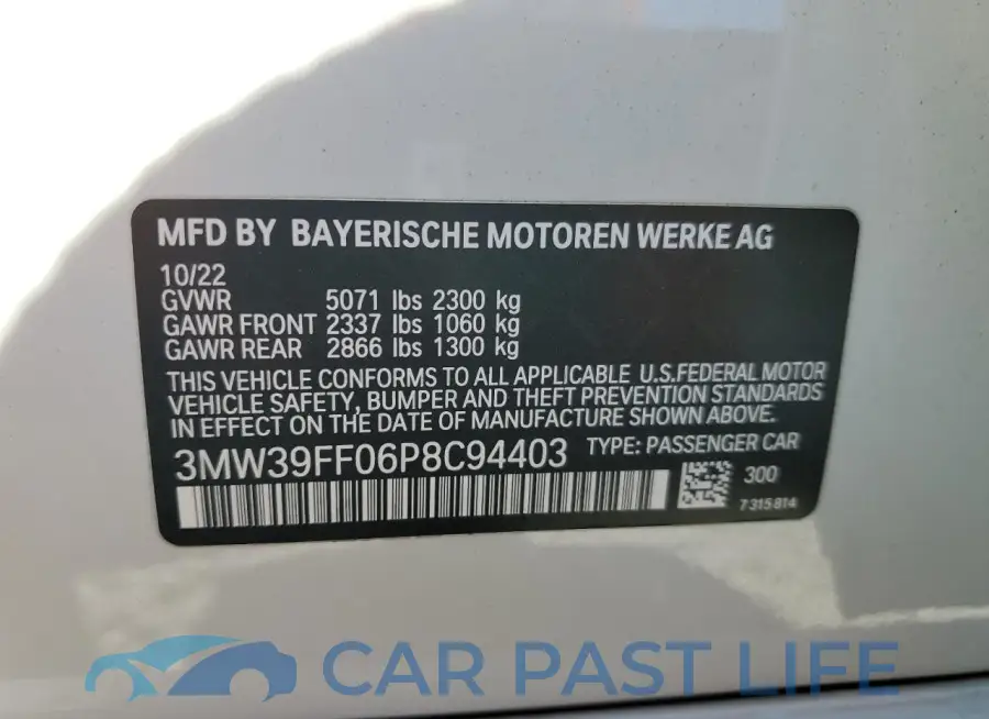3MW39FF06P8C94403# 13