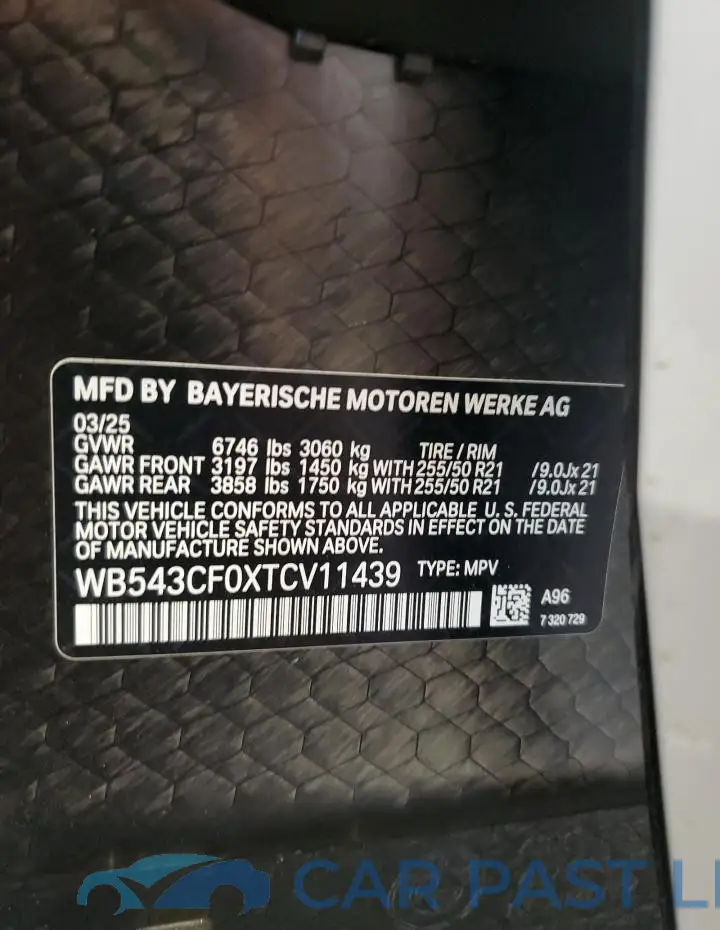 WB543CF0XTCV11439# 14