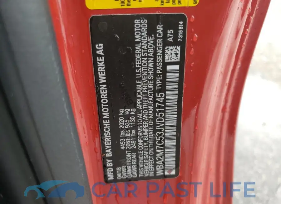 WBA2M7C53JVD51745# 13