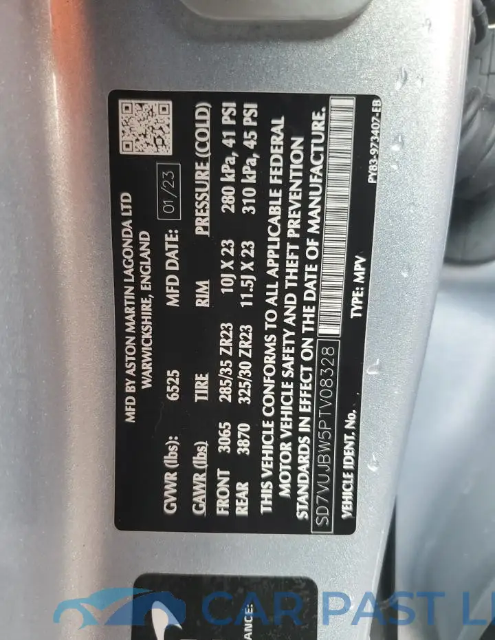 SD7VUJBW5PTV08328# 13