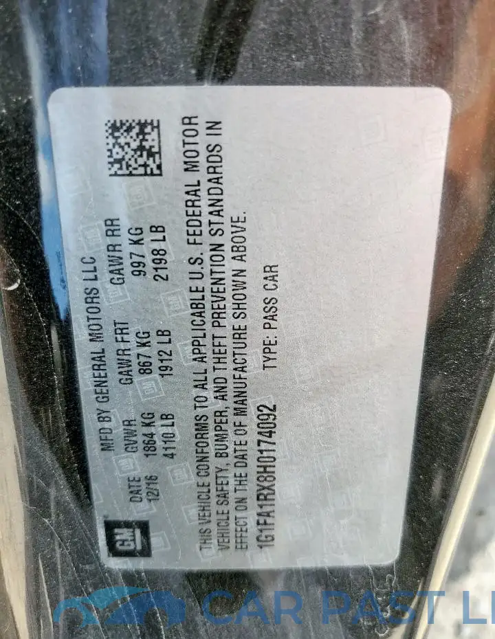 1G1FA1RX8H0174092# 13