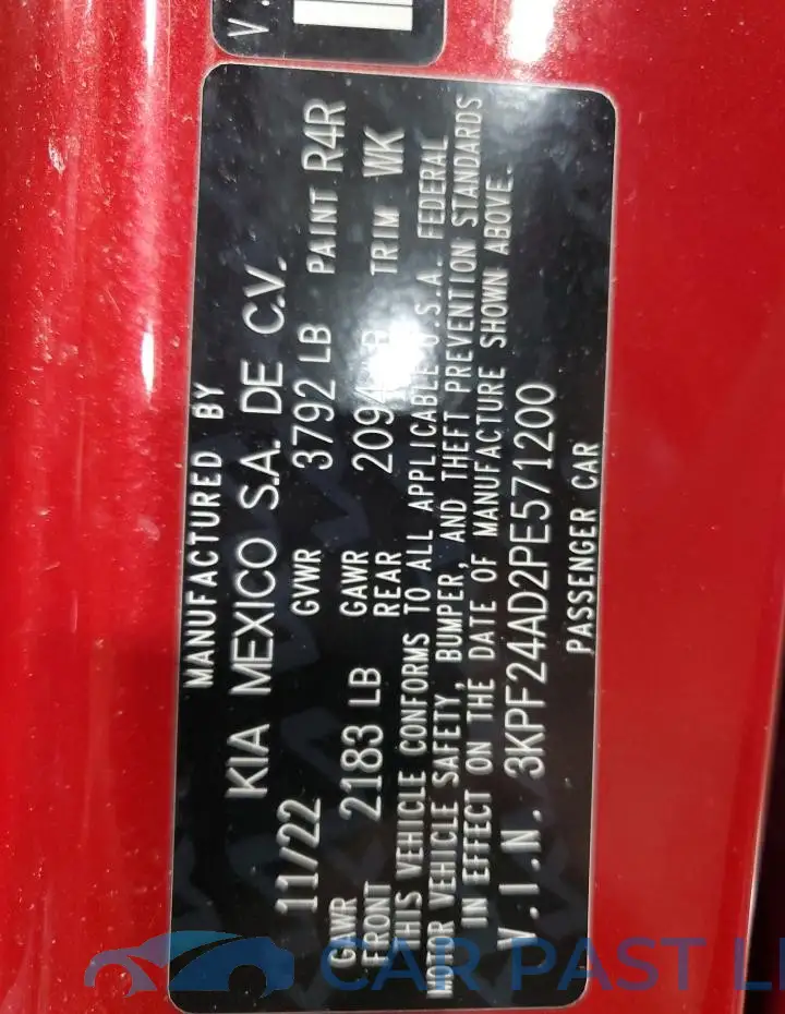 3KPF24AD2PE571200# 12