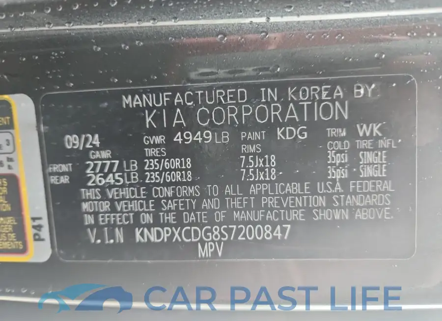 KNDPXCDG8S7200847# 13