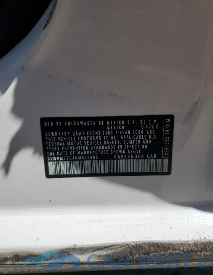 3VWGM7BU4NM026680# 12