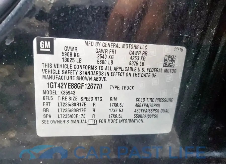 1GT42YE88GF126770# 12