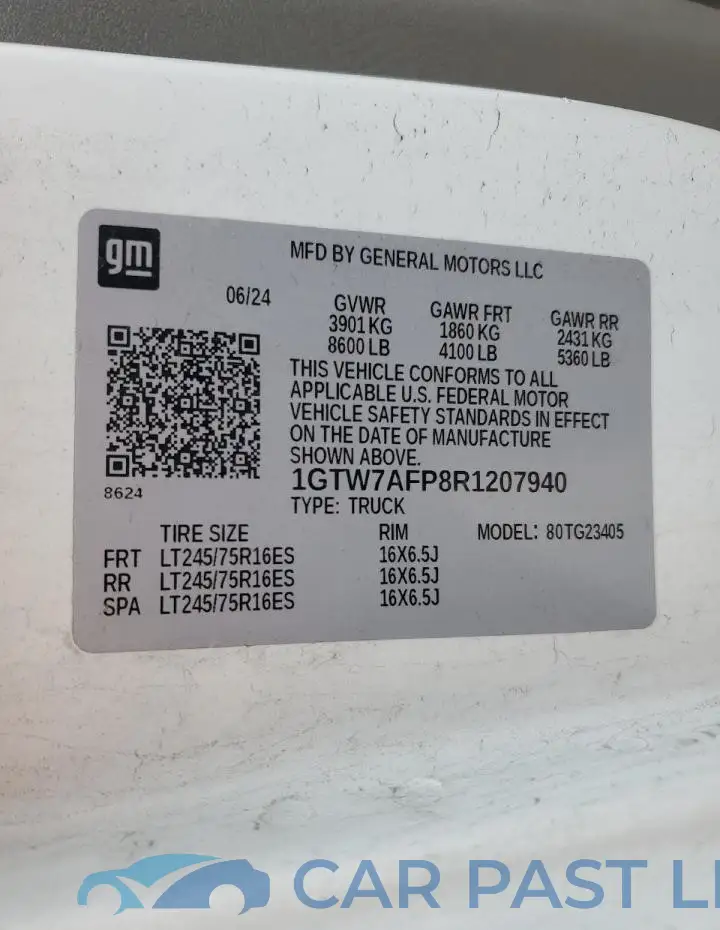 1GTW7AFP8R1207940# 12
