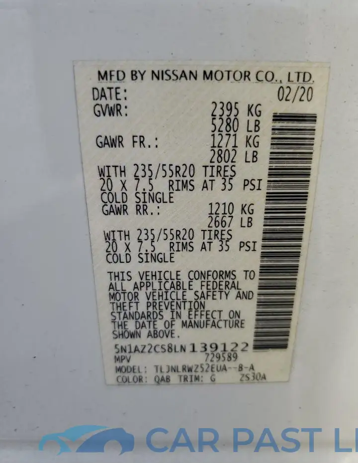 5N1AZ2CS8LN139122# 13