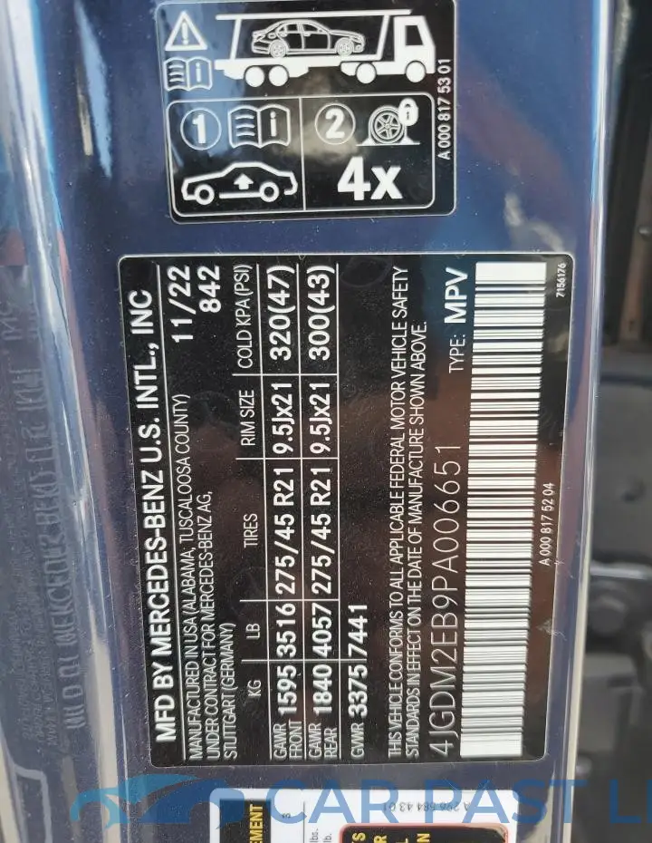 4JGDM2EB9PA006651# 13
