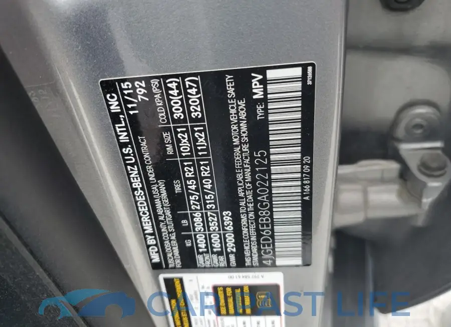 4JGED6EB8GA022125# 13