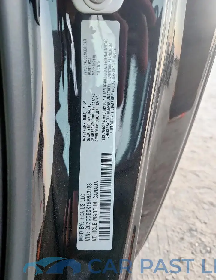 2C3CDBCK1SR543123# 12