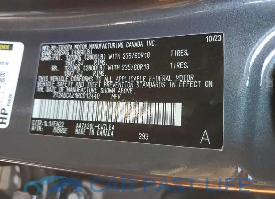 2T2ADCAZ1RC012440# 13