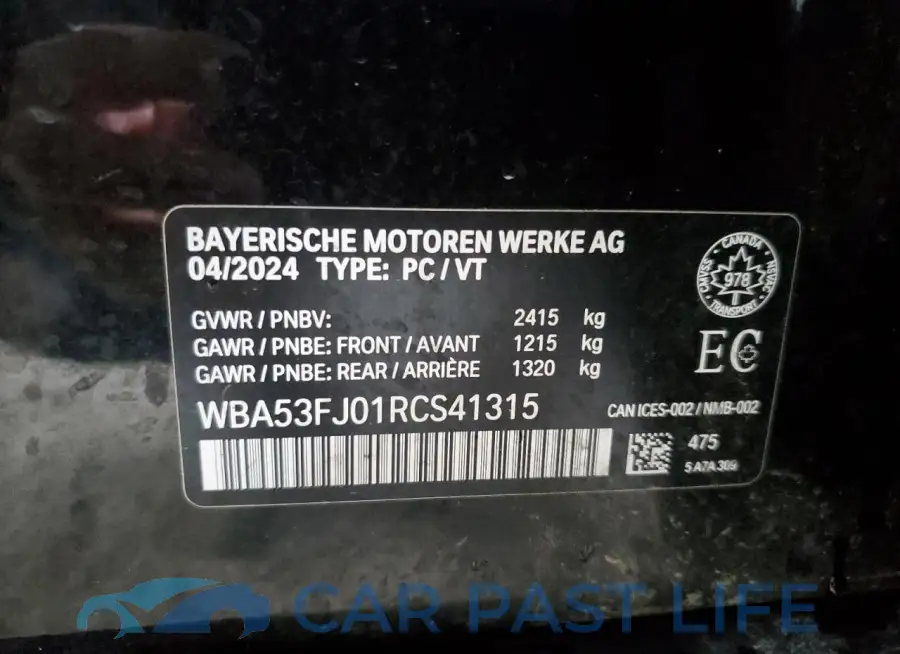 WBA53FJ01RCS41315# 12