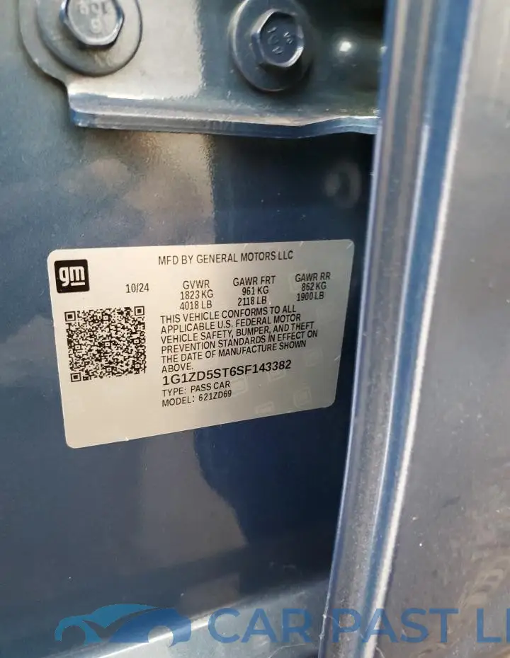 1G1ZD5ST6SF143382# 12