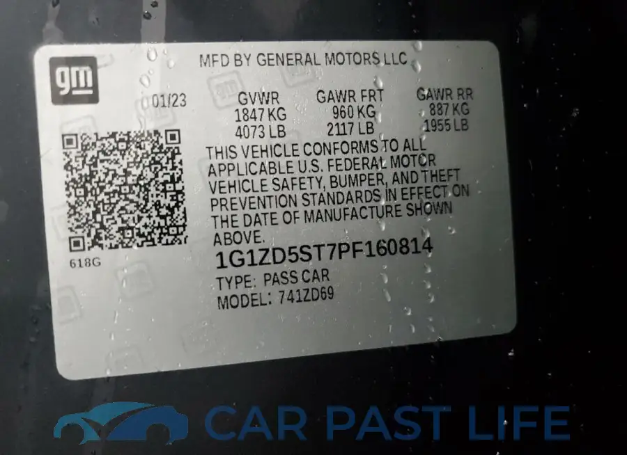 1G1ZD5ST7PF160814# 13