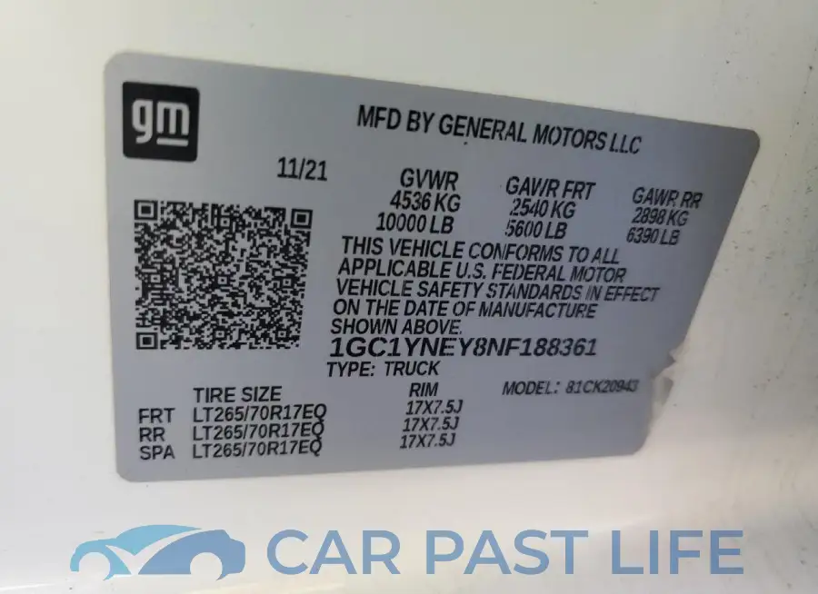 1GC1YNEY8NF188361# 12