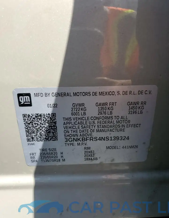 3GNKBFRS4NS139324# 12