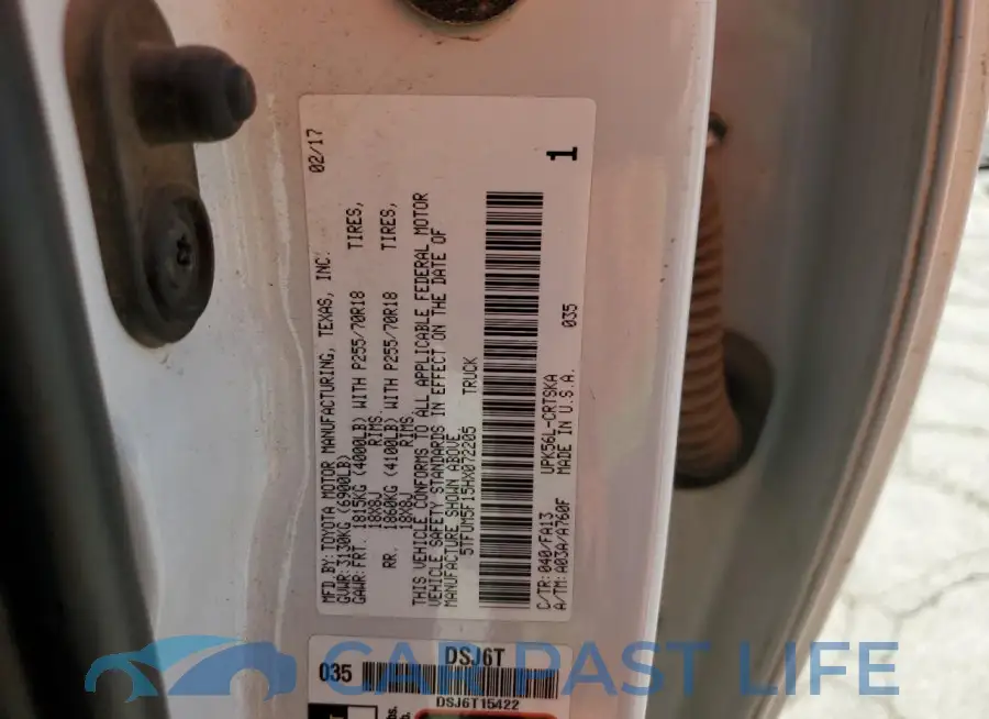 5TFUM5F15HX072205# 12