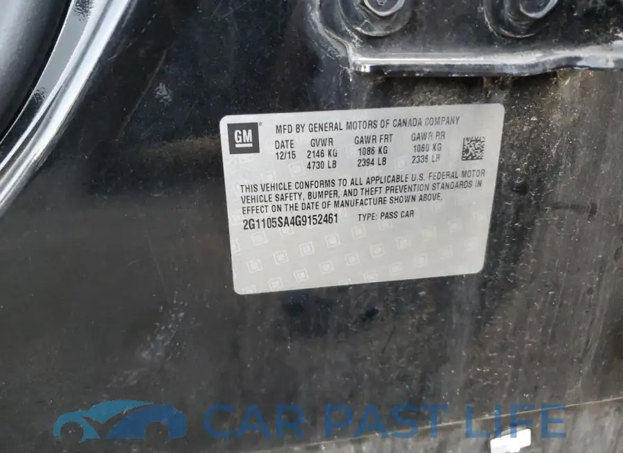 2G1105SA4G9152461# 12