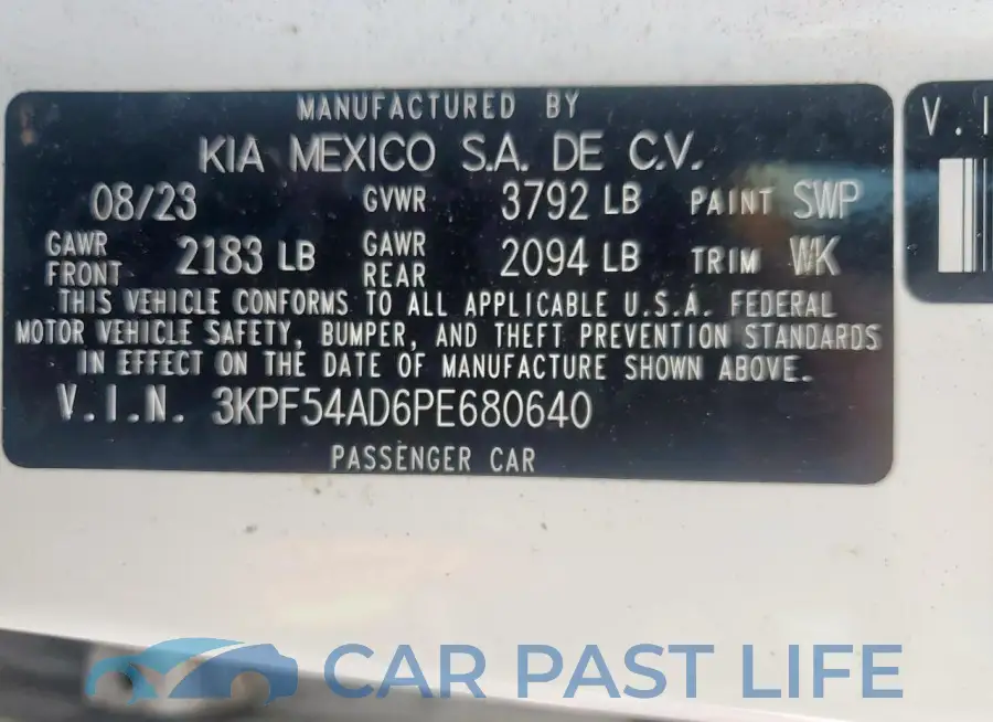 3KPF54AD6PE680640# 13