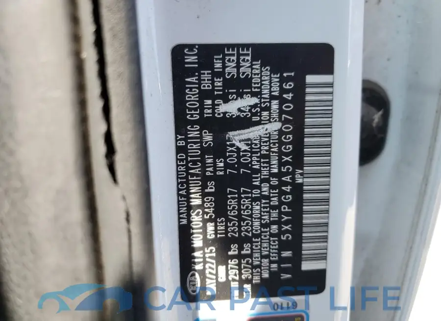 5XYPG4A5XGG070461# 14