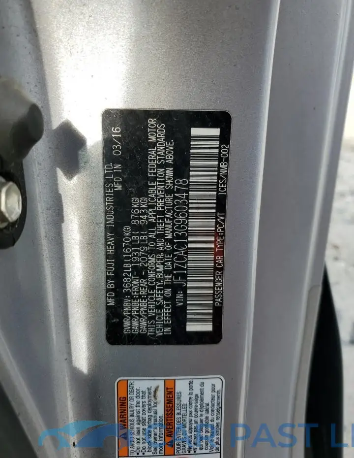 JF1ZCAC13G9603478# 12