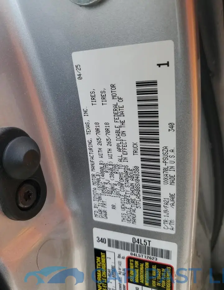 5TFLA5AB8SX048380# 13