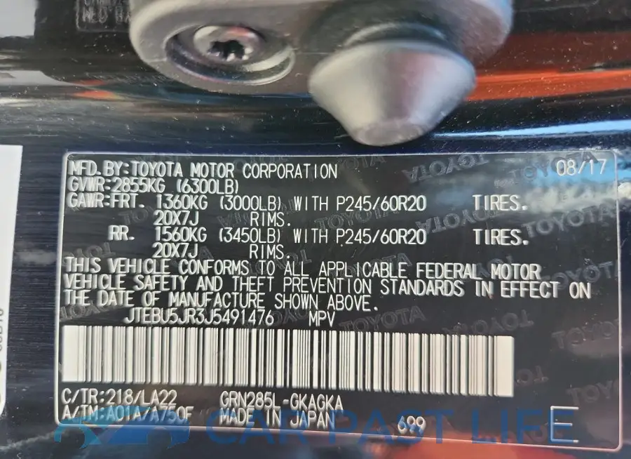 JTEBU5JR3J5491476# 13