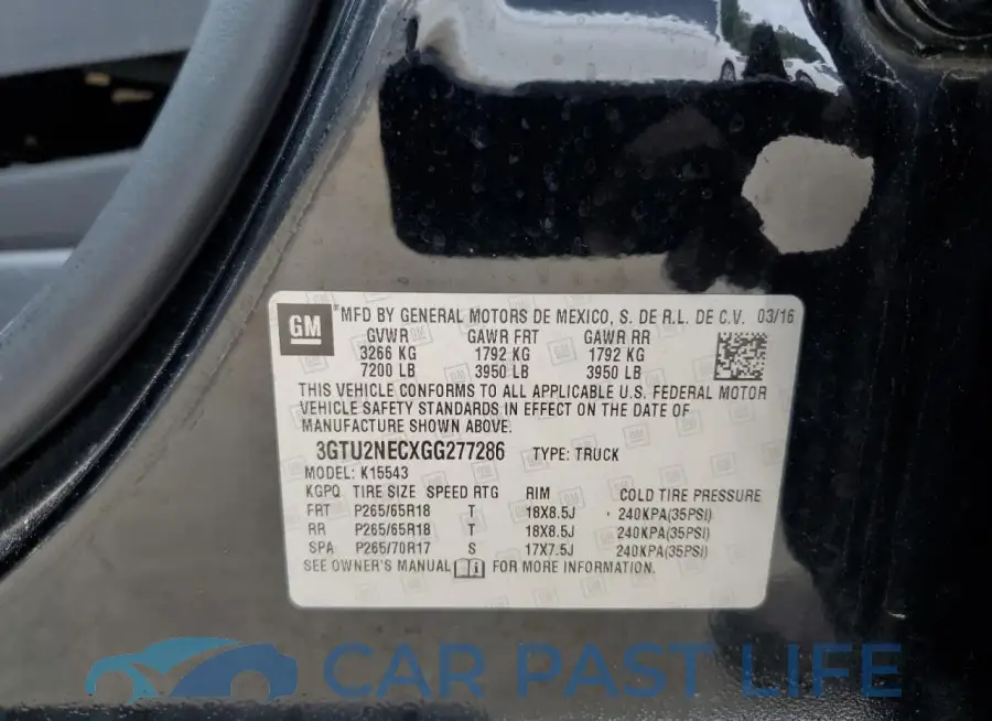 3GTU2NECXGG277286# 12