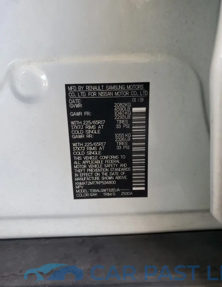 KNMAT2MT7KP534800# 13