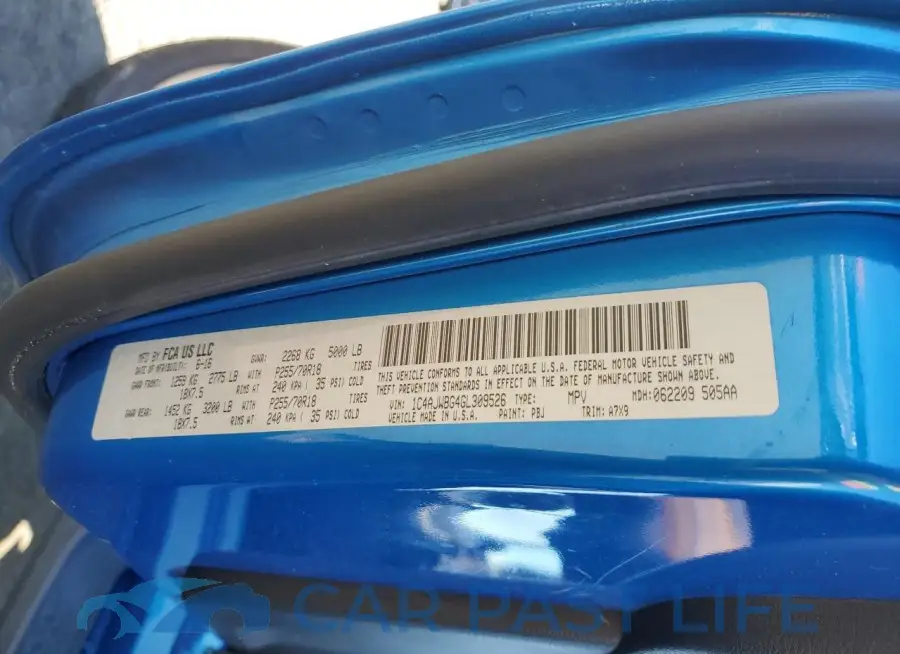 1C4AJWBG4GL309526# 12