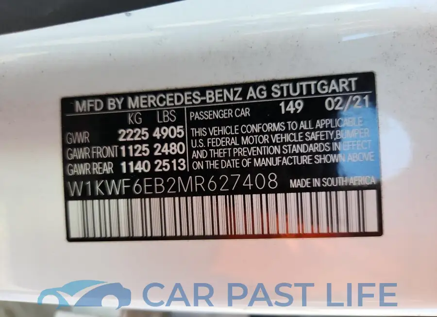W1KWF6EB2MR627408# 12