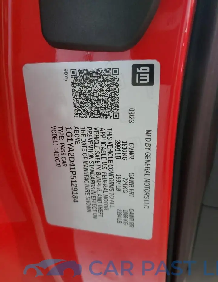 1G1YA2D41P5129184# 12