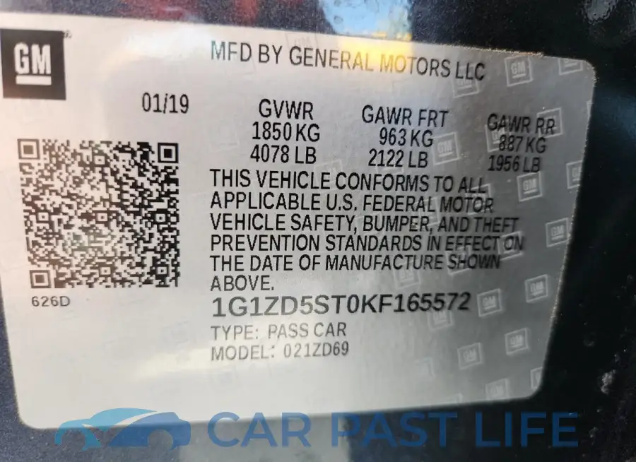 1G1ZD5ST0KF165572# 12