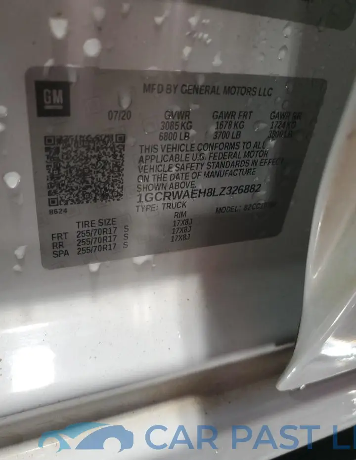 1GCRWAEH8LZ326882# 12