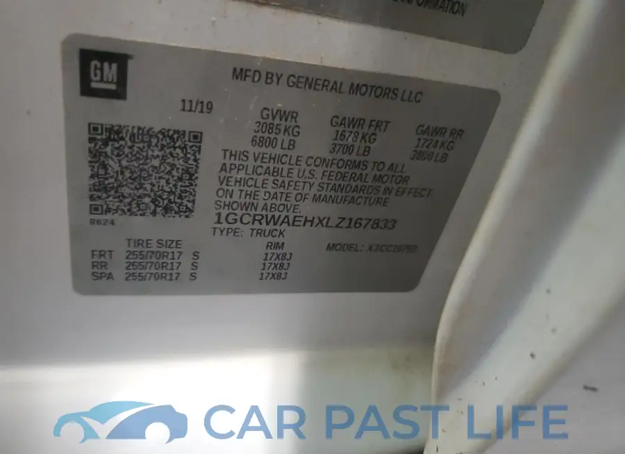 1GCRWAEHXLZ167833# 12