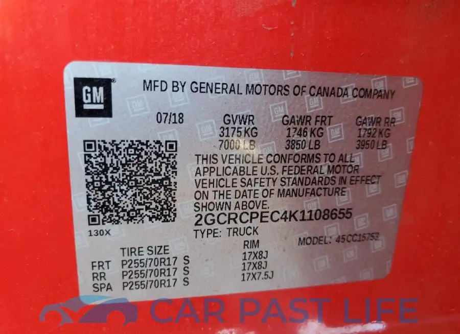 2GCRCPEC4K1108655# 12