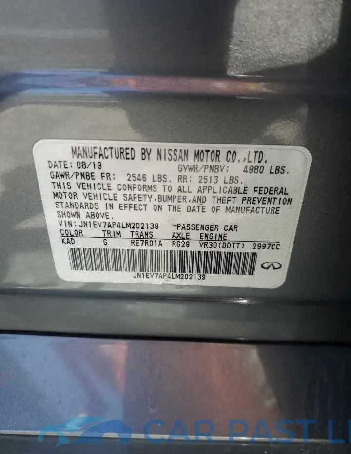 JN1EV7AP4LM202139# 13