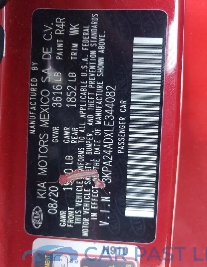 3KPA24ADXLE344082# 12